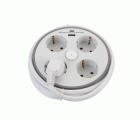 Base Múltiple Redonda 4 Enchufes - USB
